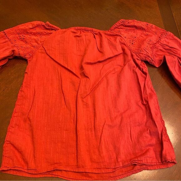 Old Navy | Red Bohemian Blouse, Size 8 - Picture 4 of 5